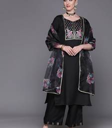 Women Yoke Design Regular Pure Cotton Kurta with Palazzos & With Dupatta