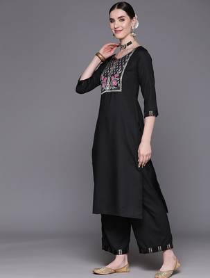 Women Yoke Design Regular Pure Cotton Kurta with Palazzos & With Dupatta 7