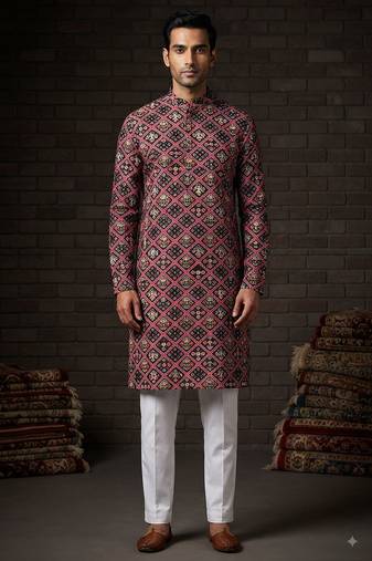 Patola print kurta for men 