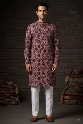 Patola print kurta for men |navratri kurta