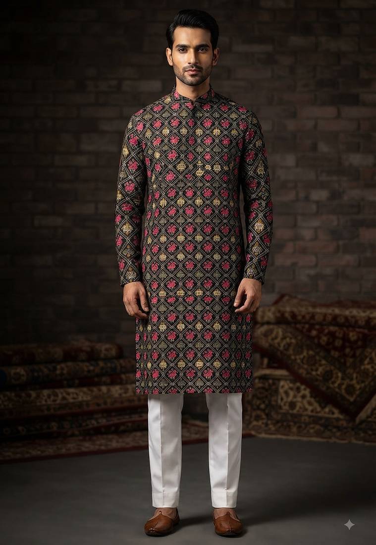 Patola print kurta for men |navratri kurta