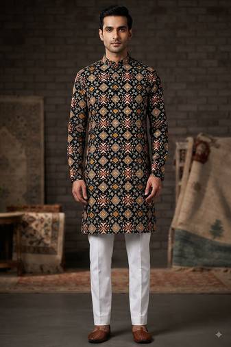 Patola print kurta for men 