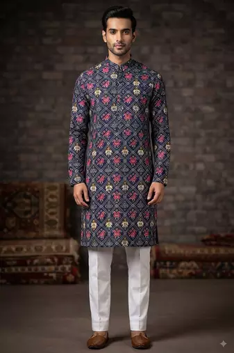Patola print kurta for men |navratri kurta