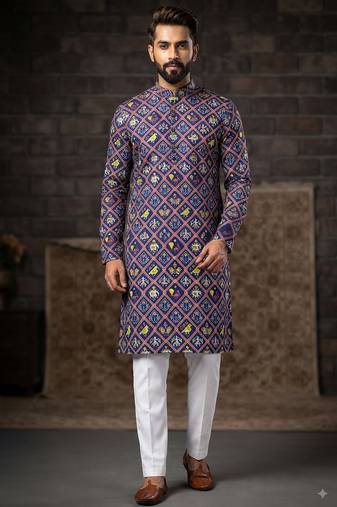Patola print kurta for men 
