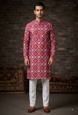 Patola print kurta for men |navratri kurta 1