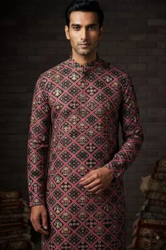 Patola print kurta for men |navratri kurta