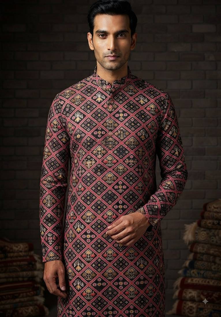 Patola print kurta for men |navratri kurta