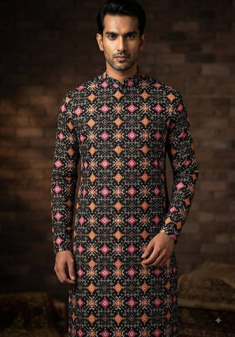 Patola print kurta for men |navratri kurta