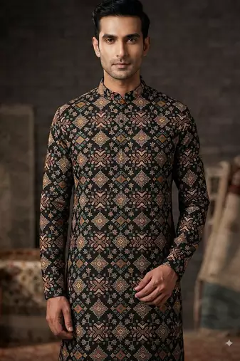 Patola print kurta for men |navratri kurta