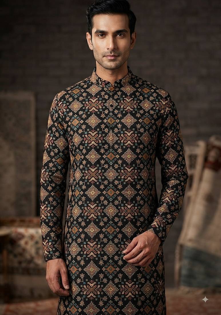 Patola print kurta for men |navratri kurta