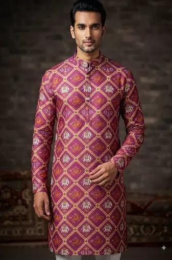Patola print kurta for men |navratri kurta