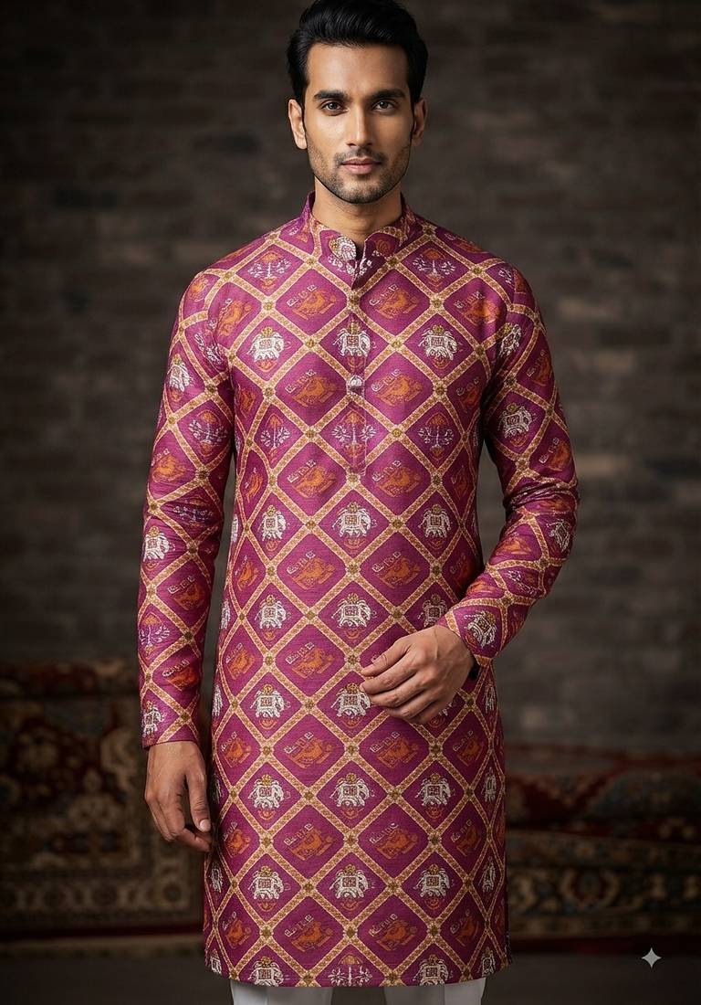 Patola print kurta for men |navratri kurta