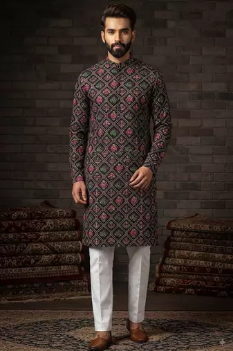 Patola print kurta for men |navratri kurta