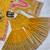 yellow embroidery georgette full stitched sharara plazo