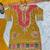yellow embroidery georgette full stitched sharara plazo