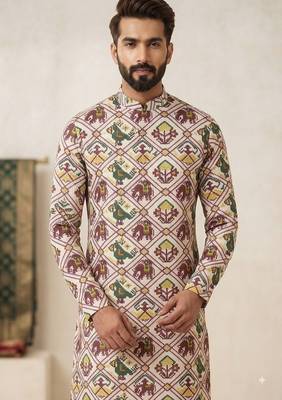 Patola print kurta for men |navratri kurta 1