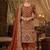 red embroidery crep full stitched farshi salwar