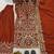 red embroidery crep full stitched farshi salwar