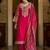 Ethnic Motifs Embroidered Notch Neck Thread Work Kurta With Trousers & Dupatta