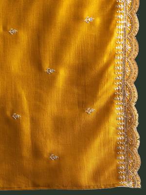 Floral Embroidered Thread Work Kurta With Trousers & Dupatta 4