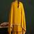 Floral Embroidered Thread Work Kurta With Trousers & Dupatta