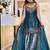 teal embroidery silk blend  full stitched sharara plazo