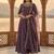 Floral Yoke Design Round Neck Anarkali Kurta With Trousers & Dupatta