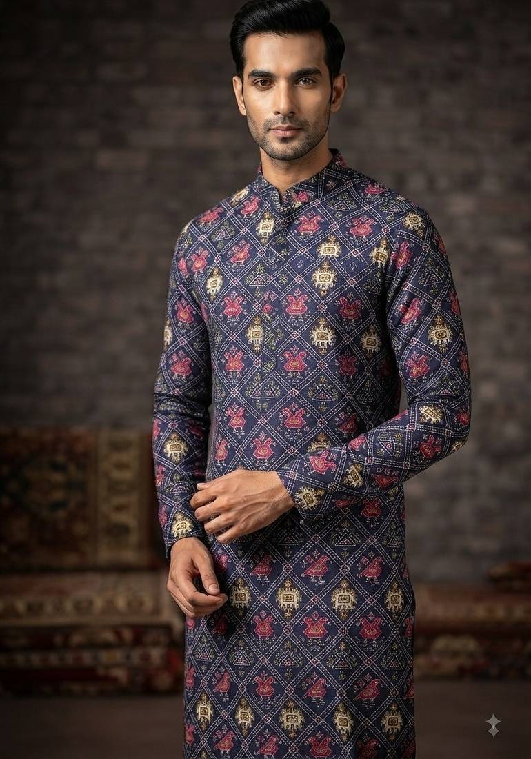 Patola print kurta for men |navratri kurta