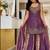 purple embroidery silk blend  full stitched sharara plazo