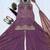 purple embroidery silk blend  full stitched sharara plazo