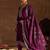 Burgundy Embroidered Regular Thread Work Straight Kurta With Trousers & Dupatta