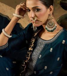 Women Embroidered Regular Sequinned Kurta with Trousers & With Dupatta
