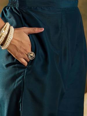 Women Embroidered Regular Sequinned Kurta with Trousers & With Dupatta 3