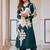 Floral Printed Sequinned A-Line Kurta With Salwar