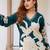 Floral Printed Sequinned A-Line Kurta With Salwar