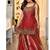orange embroidery silk blend  full stitched sharara plazo
