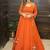 orange embroidery georgette full stitched anarkali suit 