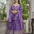 LAVENDER CHINON SILK PARTY WEAR EMBROIDERY ANARKALI LEHENGA CHOLI
