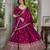 PINK CHINON SILK PARTY WEAR EMBROIDERY ANARKALI LEHENGA CHOLI