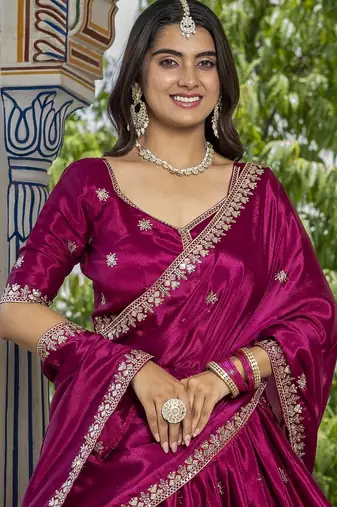 PINK CHINON SILK PARTY WEAR EMBROIDERY ANARKALI LEHENGA CHOLI