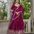 PINK CHINON SILK PARTY WEAR EMBROIDERY ANARKALI LEHENGA CHOLI