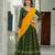 MEHENDI VICHITRA SILK PARTY WEAR EMBROIDERY ANARKALI LEHENGA CHOLI