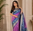 onion pink color zari weaves contrast pallu and designer chaap border dual tone silk blend saree
