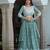 SEA GREEN  Faux Georgette  PARTY WEAR EMBROIDERY ANARKALI LEHENGA CHOLI