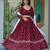 MAROON VICHITRA SILK PARTY WEAR EMBROIDERY ANARKALI LEHENGA CHOLI