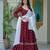 MAROON VICHITRA SILK PARTY WEAR EMBROIDERY ANARKALI LEHENGA CHOLI
