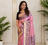 pink color zari weaves contrast pallu and designer chaap border dual tone silk blend saree