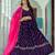 PURPLE  VICHITRA SILK PARTY WEAR EMBROIDERY ANARKALI LEHENGA CHOLI