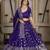PURPLE VICHITRA SILK PARTY WEAR EMBROIDERY ANARKALI LEHENGA CHOLI