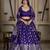 PURPLE VICHITRA SILK PARTY WEAR EMBROIDERY ANARKALI LEHENGA CHOLI